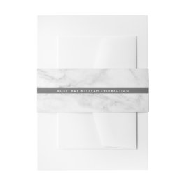 Cintas Para Invitaciones MARBLE MODERNO patrón simple gris gris blanco