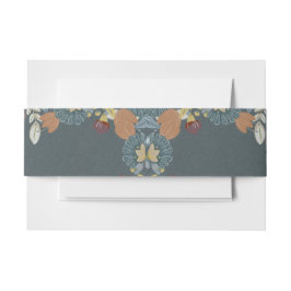 Cintas Para Invitaciones Marco de arte popular en azul marrón