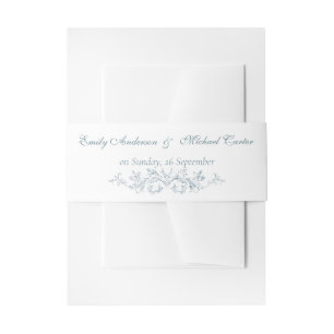 Cintas Para Invitaciones Marco de Boda azul francés vintage