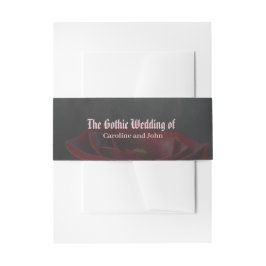 Cintas Para Invitaciones Marco de Rosa Gótica Elegante para Bodas