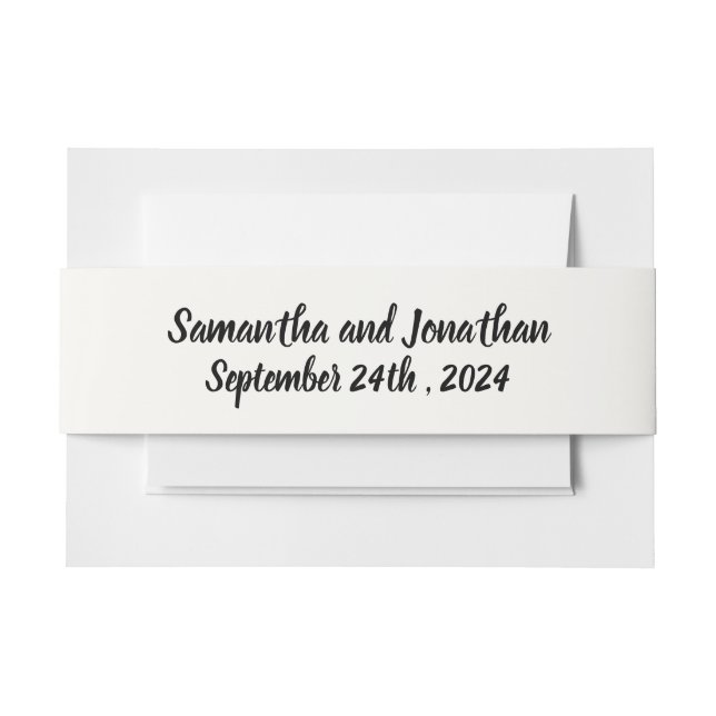 Cintas Para Invitaciones Marco dorado con flores de Bonito (Anverso Ejemplo)