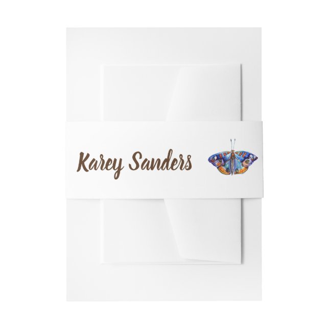 Cintas Para Invitaciones Mariposa (Anverso Ejemplo)