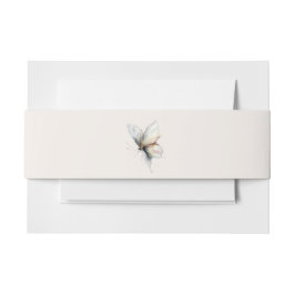 Cintas Para Invitaciones Mariposa de tinta abstracta elegante pastel