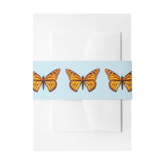 Cintas Para Invitaciones Mariposa Monarca (Anverso Ejemplo)