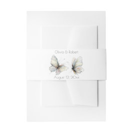 Cintas Para Invitaciones Mariposas Elegantes de Tinta Abstracta Pastel