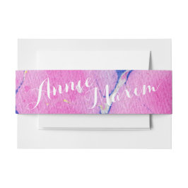 Cintas Para Invitaciones Marmoleado Rosa
