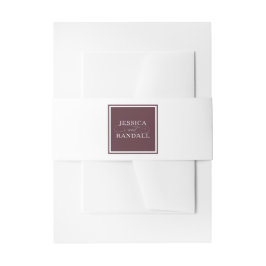 Cintas Para Invitaciones Marsala Burgundy Red Classic Elegance Boda