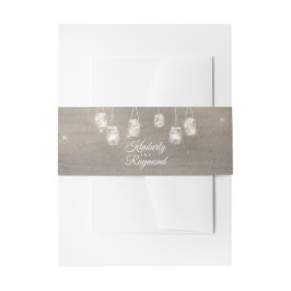 Cintas Para Invitaciones Mason Jar Lights Rustic