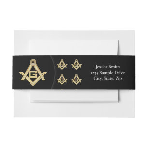 Cintas Para Invitaciones Masonic Golden Rush
