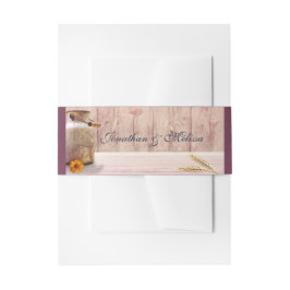 Cintas Para Invitaciones Matrimonio rural de leche rústica