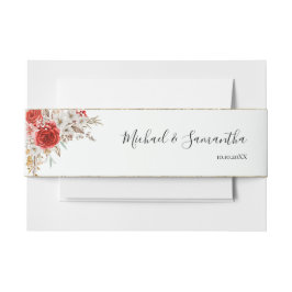 Cintas Para Invitaciones Matrimonio rústico-Rosa-rural