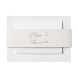 Cintas Para Invitaciones Mauve Garden Calligraphy Invitation Belly Band