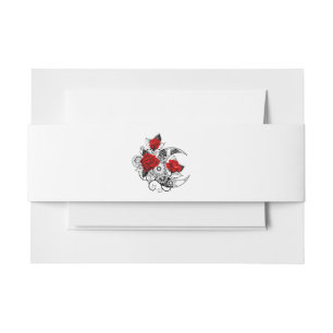 Cintas Para Invitaciones Media luna mecánica con rosas rojas