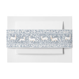 Cintas Para Invitaciones Medieval Fantasy Deer Blue Gold Etching Wedding