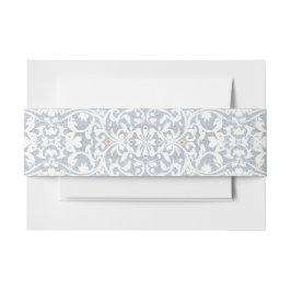 Cintas Para Invitaciones Medieval Fantasy Frame Blue Gold Etching Wedding