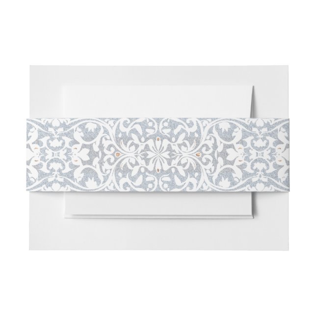 Cintas Para Invitaciones Medieval Fantasy Frame Blue Gold Etching Wedding (Anverso Ejemplo)