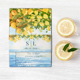 Cintas Para Invitaciones Mediterranean Lemon Grove Coastal Wedding