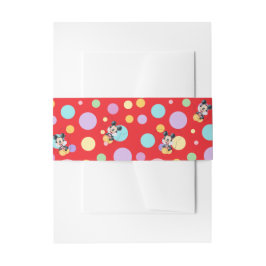 Cintas Para Invitaciones Mickey Mouse Polka Dot  red Baby Shower