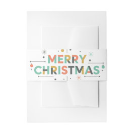 Cintas Para Invitaciones Mid-Century Merry Christmas – Retro Style