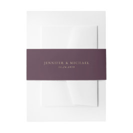 Cintas Para Invitaciones Midnight Fig & Champagne Basic Suite Wedding
