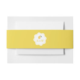 Cintas Para Invitaciones Minimal Lemon Amalfi Coast Monogram Wedding