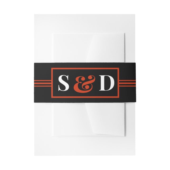 Cintas Para Invitaciones Minimal Modern Editable Wedding (Anverso Ejemplo)