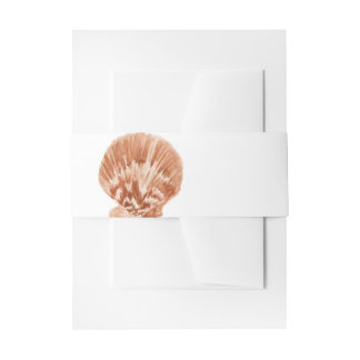 Cintas Para Invitaciones Minimal Sea Shell Invitation Belly Band (Tan)