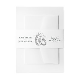 Cintas Para Invitaciones Minimal Wedding Rings