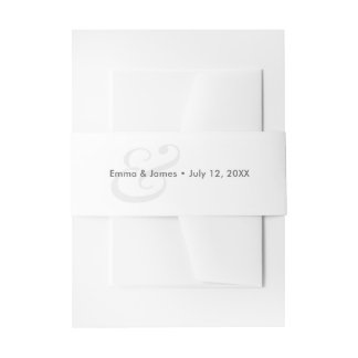 Cintas Para Invitaciones Minimalist Modern Monogram Wedding
