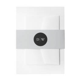 Cintas Para Invitaciones Minimalist Monogram Wedding