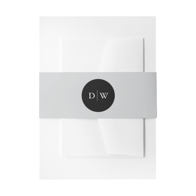 Cintas Para Invitaciones Minimalist Monogram Wedding (Anverso Ejemplo)