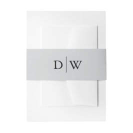 Cintas Para Invitaciones Minimalist Monogram Wedding