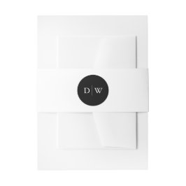 Cintas Para Invitaciones Minimalist Monogram Wedding
