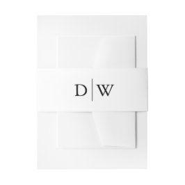 Cintas Para Invitaciones Minimalist Monogram Wedding