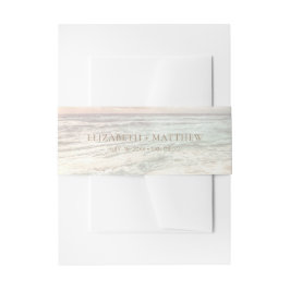 Cintas Para Invitaciones Minimalist Ocean Sunset Beach Wedding