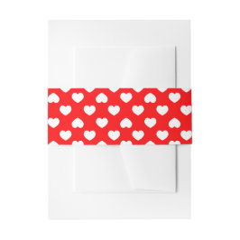 Cintas Para Invitaciones Minimalist Red Hearts