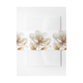 Cintas Para Invitaciones Minimalist White and Gold Wedding 