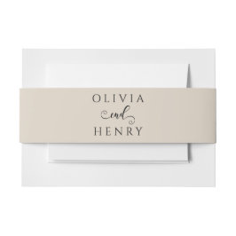 Cintas Para Invitaciones Minimalista escritura de caligrafía elegante boda