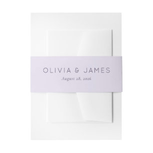 Cintas Para Invitaciones Minimalista Lavanda Sofisticada