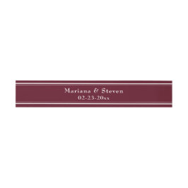 Cintas Para Invitaciones Minimalista Moderno Burgundy