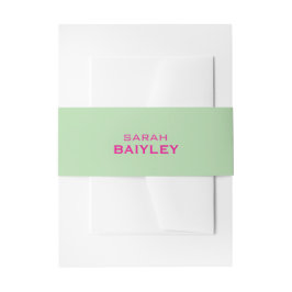 Cintas Para Invitaciones Minimalista nombre personalizado moderno
