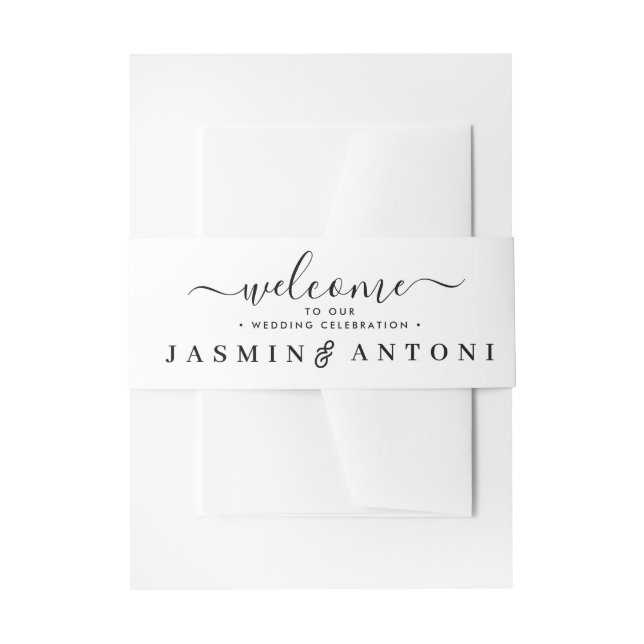 Cintas Para Invitaciones Mínimo y Chic (Anverso Ejemplo)