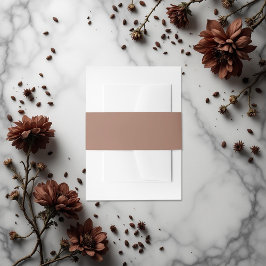 Cintas Para Invitaciones Mocha Mousse Elegante Funda Neutra