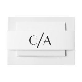 Cintas Para Invitaciones Moda Art Deco Boda Monograma Blanco Negro