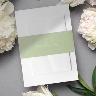 Cintas Para Invitaciones Moda Boda de guiones de parejas blancas y verdes