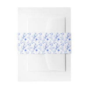 Cintas Para Invitaciones Moda Delft Blue White Botanserie Chinoiserie Flora