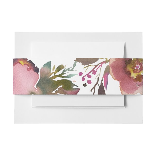 Cintas Para Invitaciones Moda elegante Rosa romántico Boda (Anverso Ejemplo)