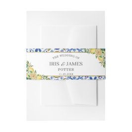 Cintas Para Invitaciones Moda Lemon Greenery Floral Gold Boda