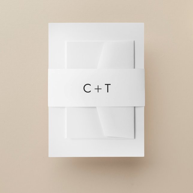 Cintas Para Invitaciones Moda Mínimo Moderno Más Rótulo Monograma Boda (Subido por el creador)