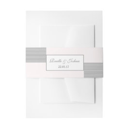 Cintas Para Invitaciones Moda moderna boda de rayas grises rosas claras